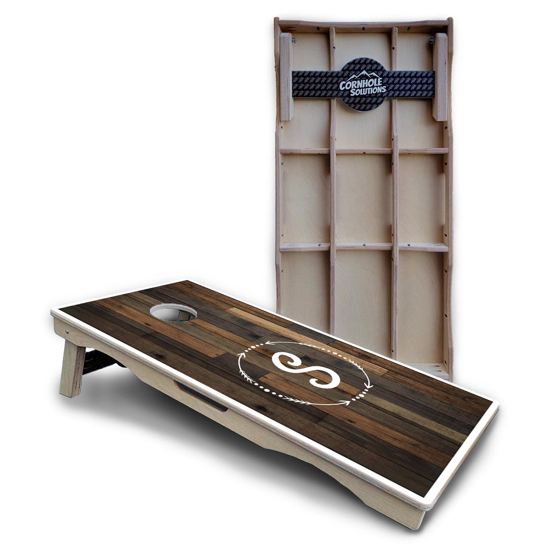 Wood Wreath Letter Cornhole Boards – Pro Lite or Pro Elite