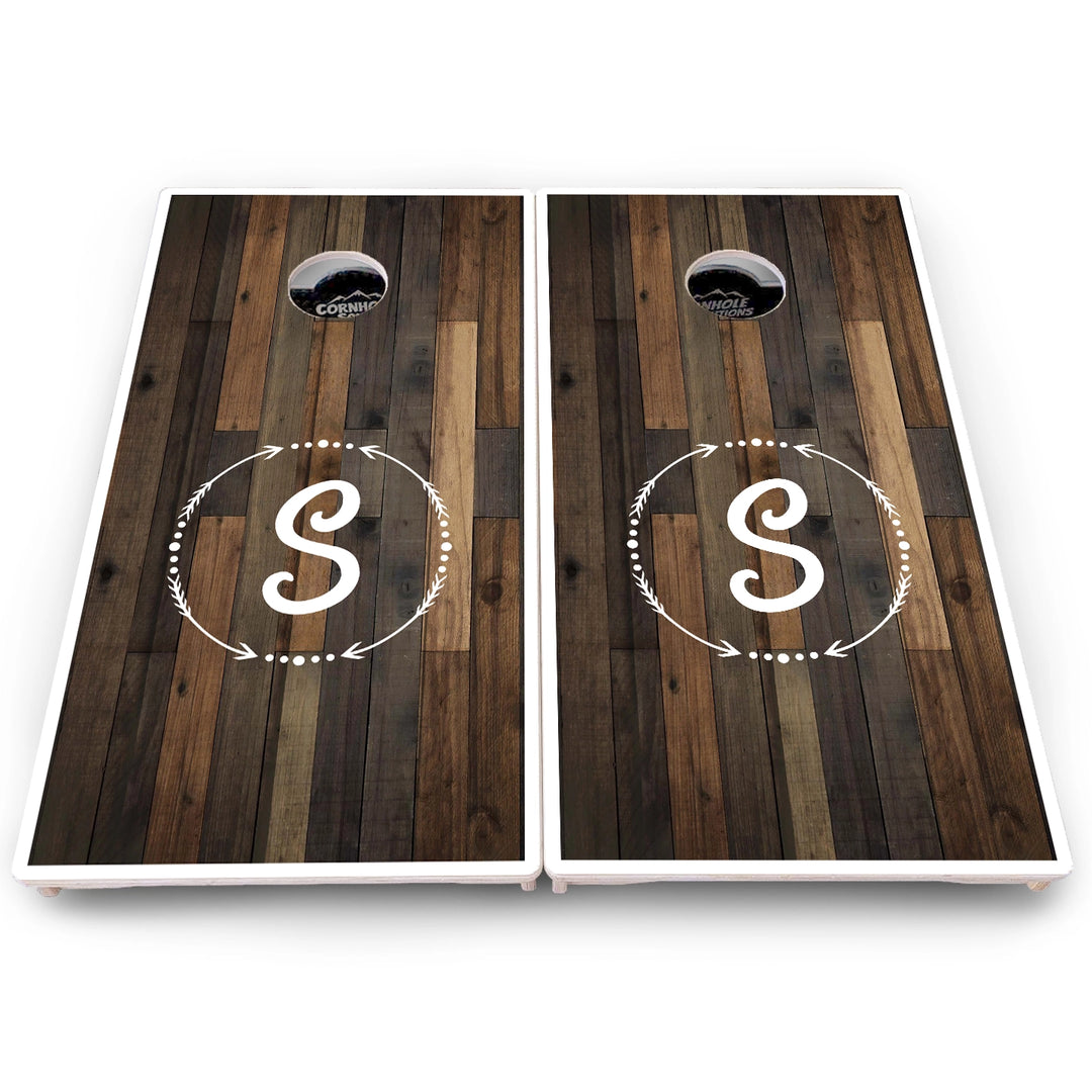 Wood Wreath Letter Cornhole Boards – Pro Lite or Pro Elite