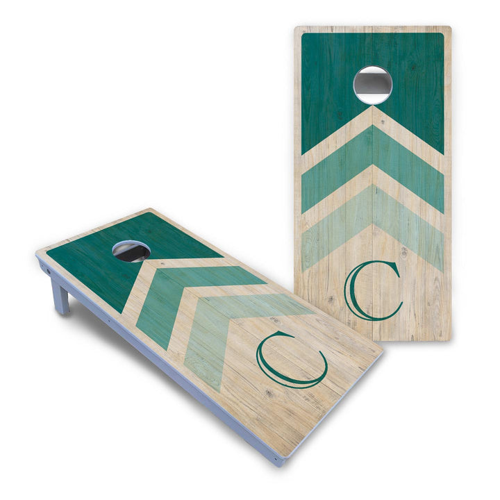 Wedding Arrows Cornhole Boards - All Weather Series - Teal