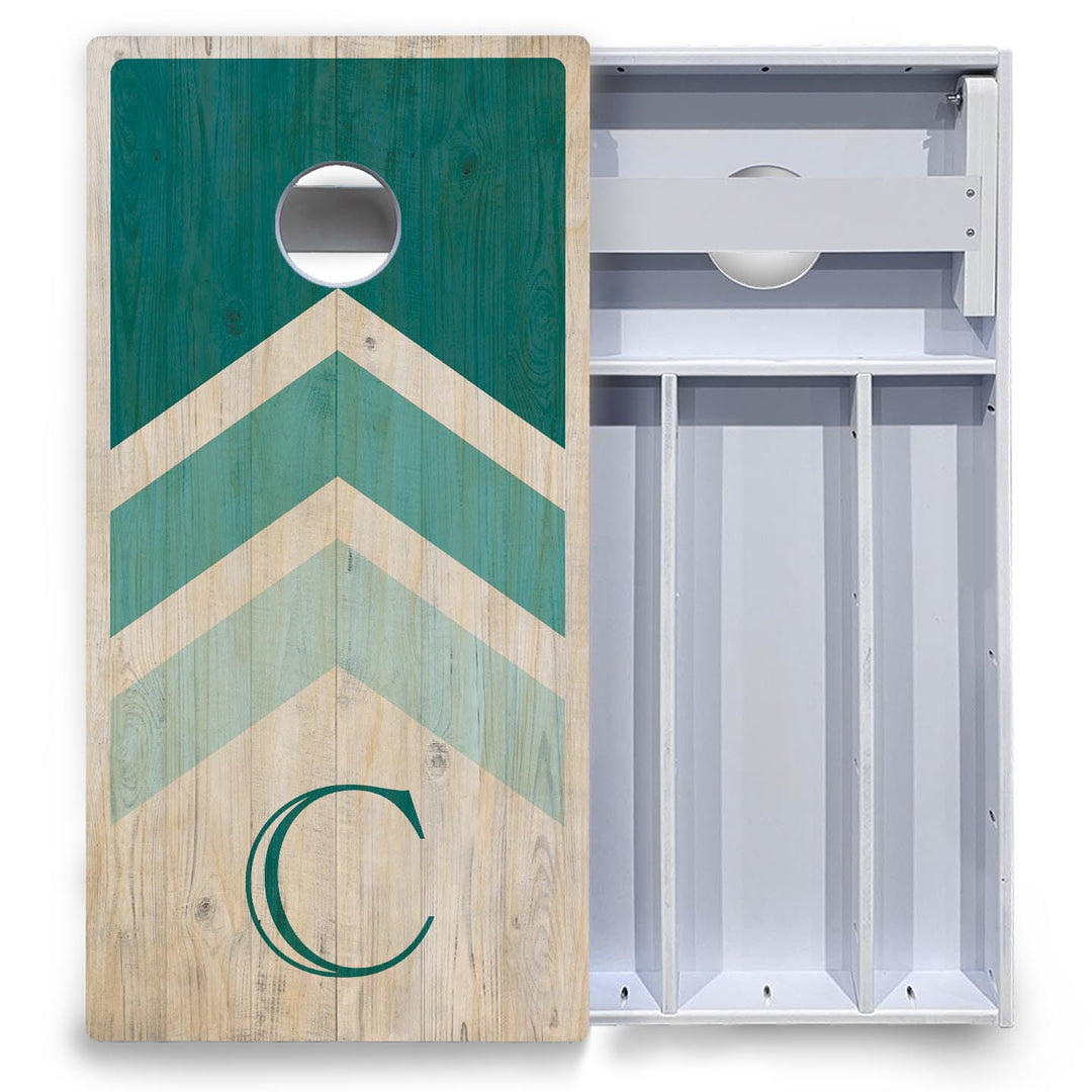 Wedding Arrows Cornhole Boards - All Weather Series - Teal