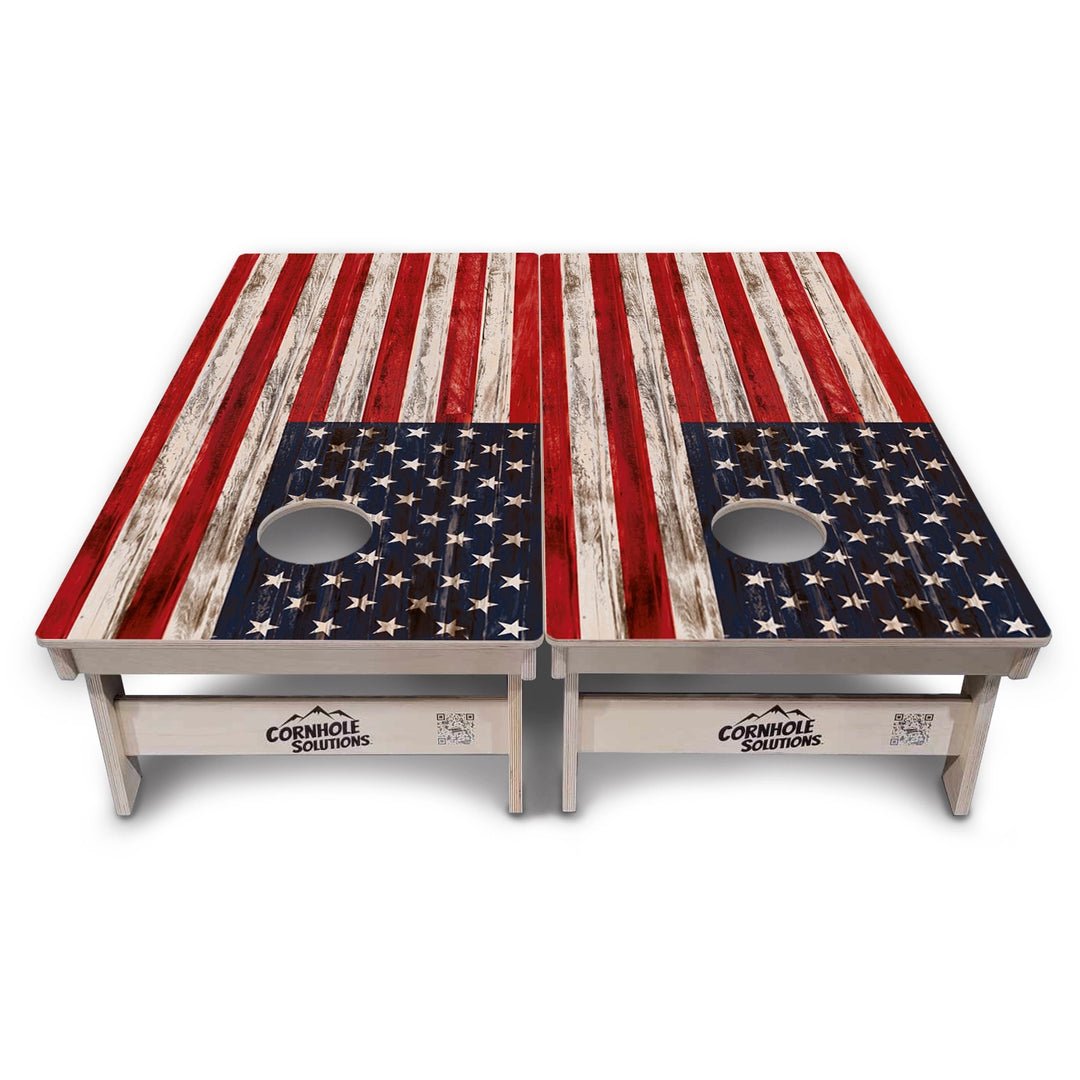 Antique Flag Cornhole Boards – Tournament Series