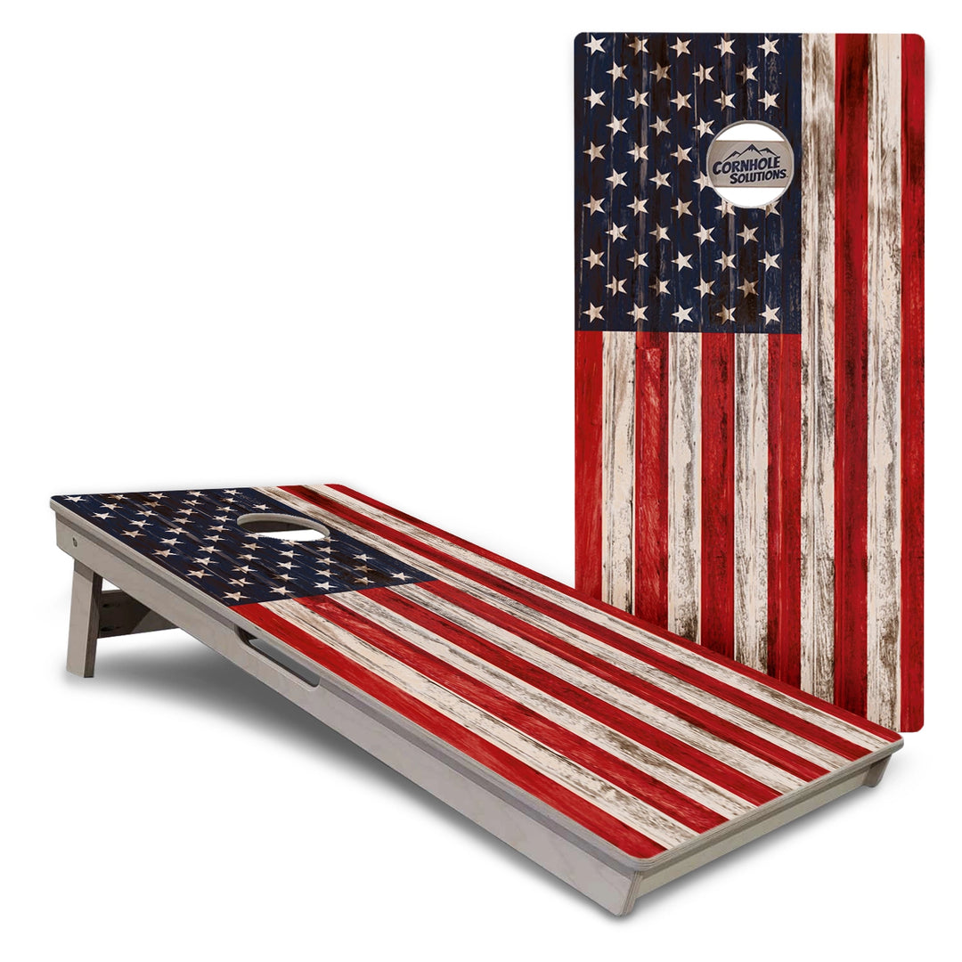 Antique Flag Cornhole Boards – Tournament Series