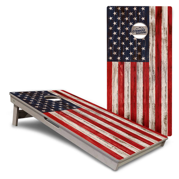 Antique Flag Cornhole Boards – Tournament Series