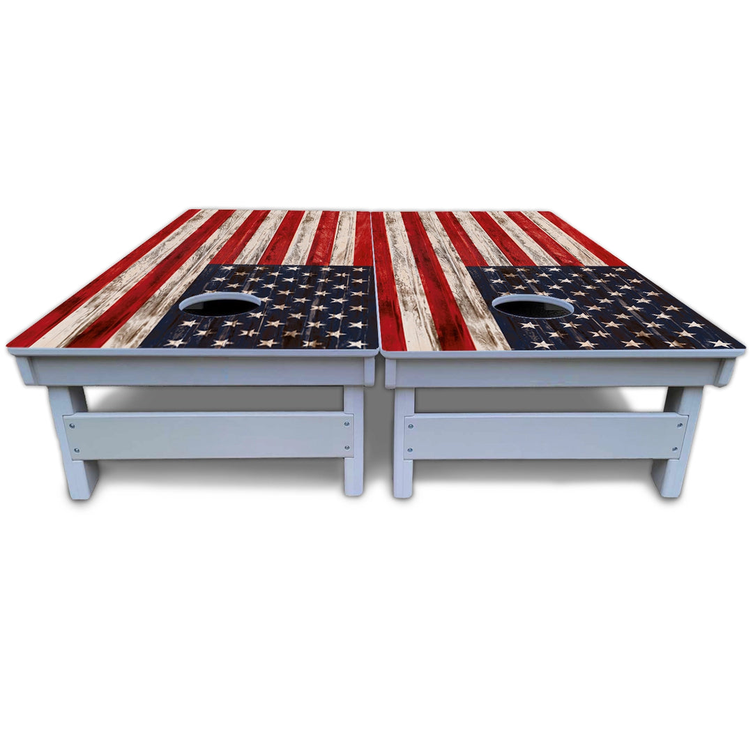 Antique Flag Cornhole Boards - All Weather Series