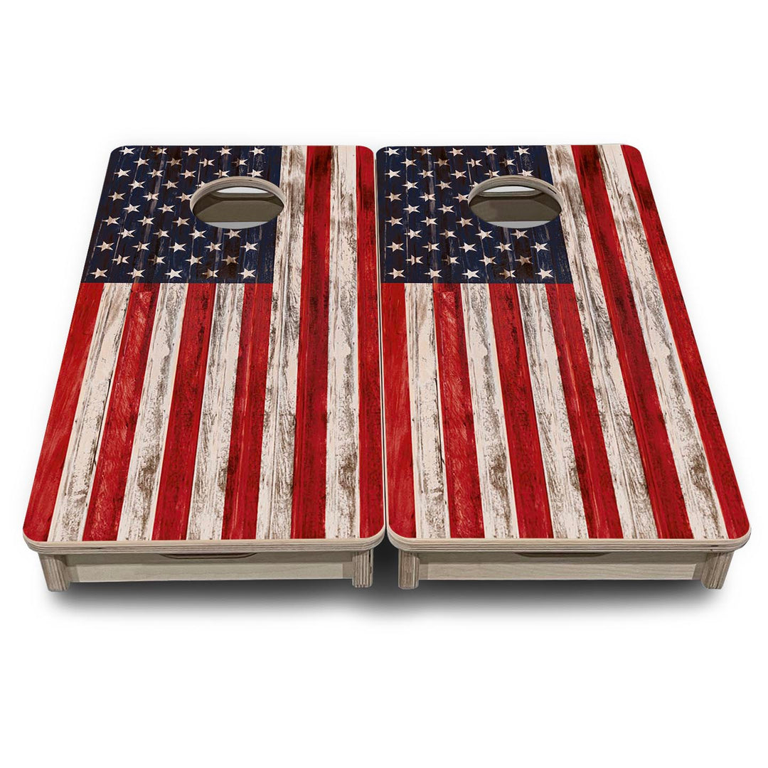 Antique Flag - Mini or Vacation Size Cornhole Boards