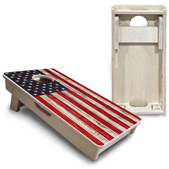 Antique Flag - Mini or Vacation Size Cornhole Boards