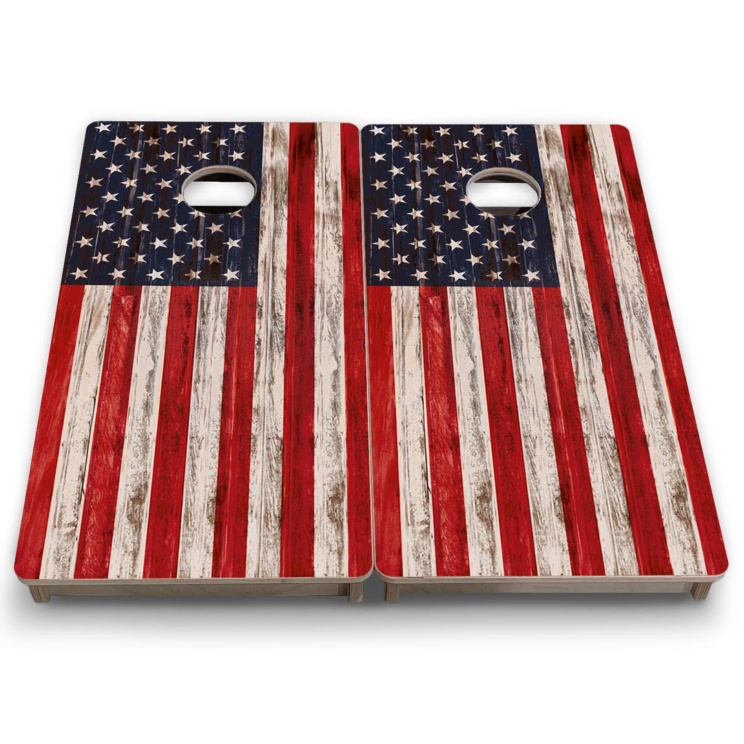 Antique Flag - Mini or Vacation Size Cornhole Boards