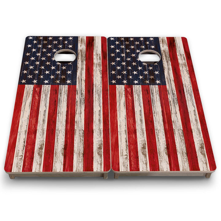 Antique Flag - Mini or Vacation Size Cornhole Boards