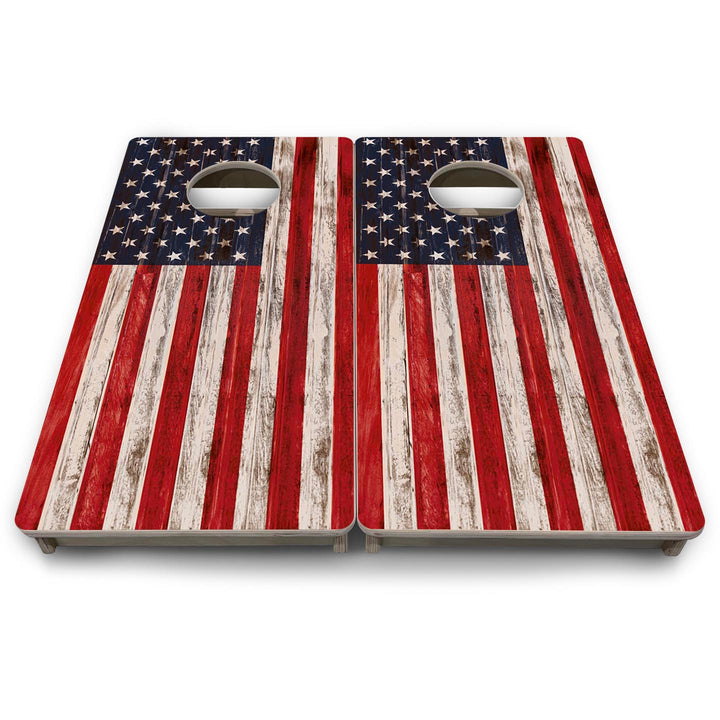 Antique Flag - Mini or Vacation Size Cornhole Boards