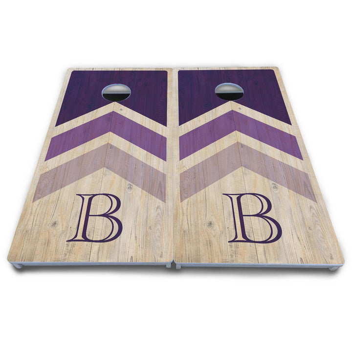 Wedding Arrows Cornhole Boards - All Weather Series - Purple