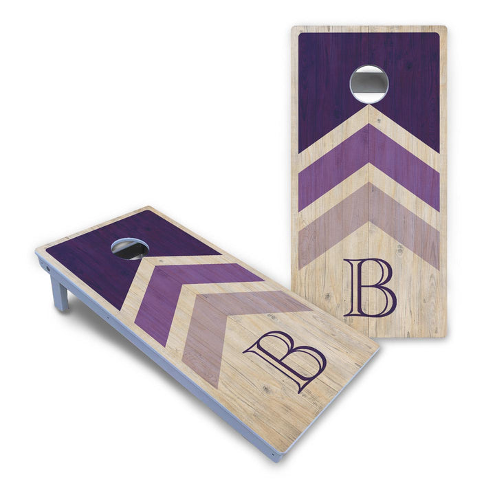 Wedding Arrows Cornhole Boards - All Weather Series - Purple