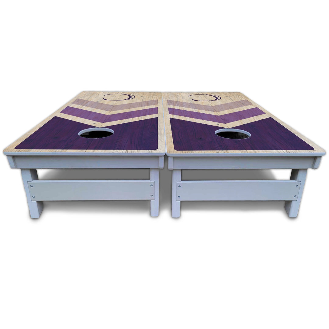 Purple Wedding Arrows Cornhole Boards - All Weather Series