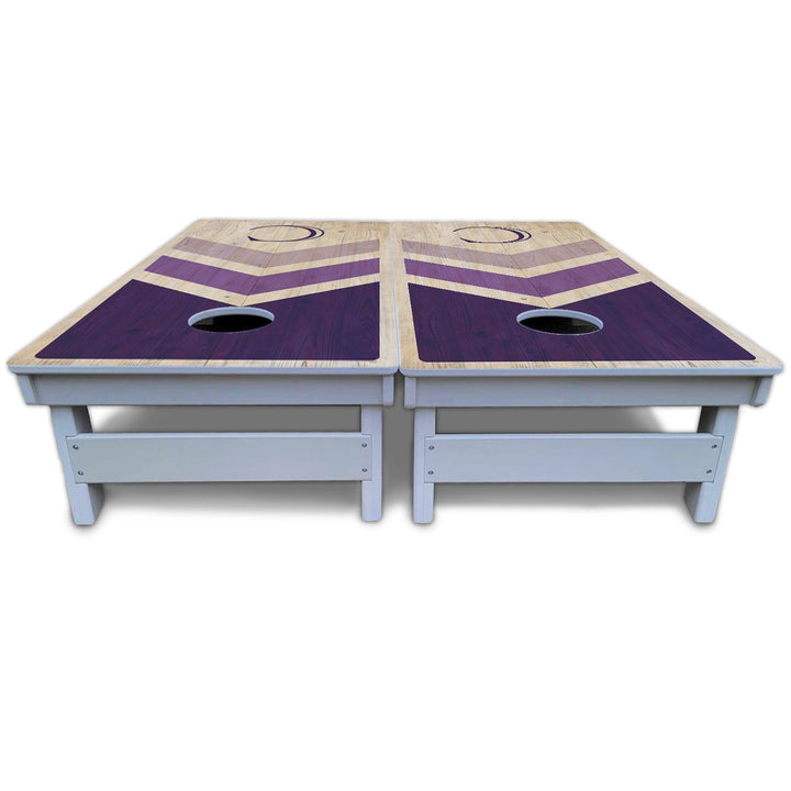 Purple Wedding Arrows Cornhole Boards - All Weather Series