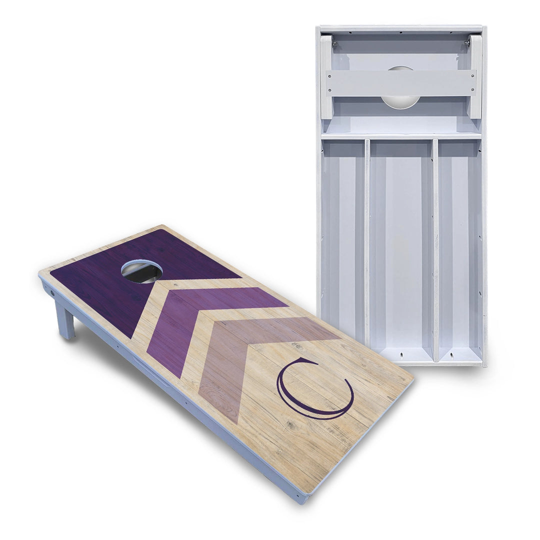 Purple Wedding Arrows Cornhole Boards - All Weather Series