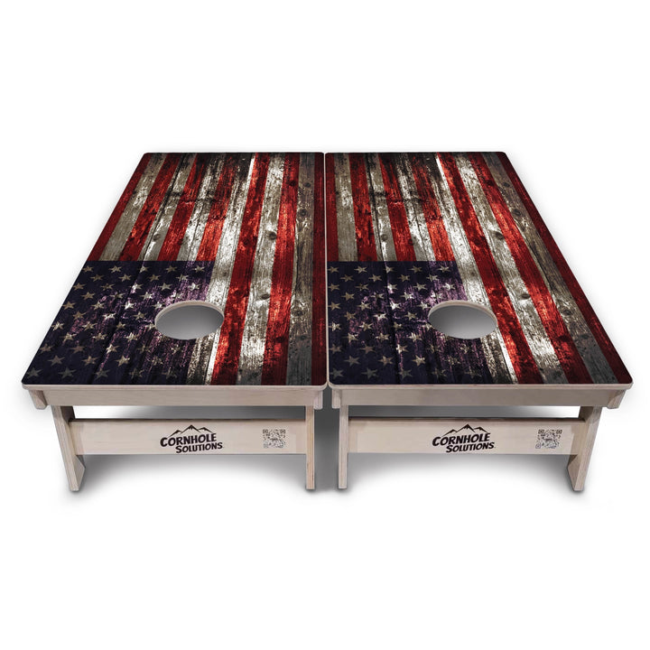 Distressed Flag Cornhole Boards – Tournament Series