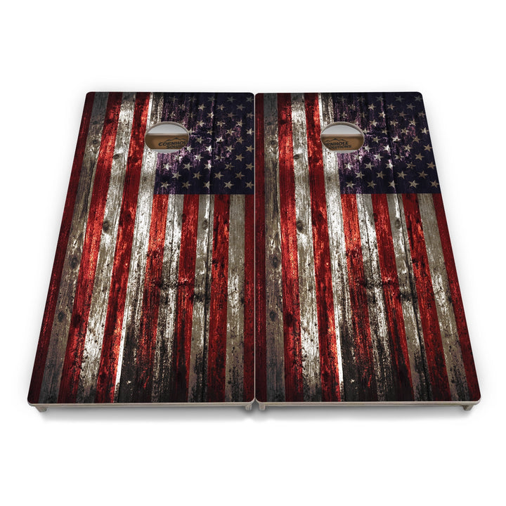 Distressed Flag Cornhole Boards – Tournament Series