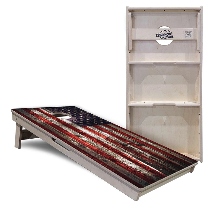 Distressed Flag Cornhole Boards – Tournament Series
