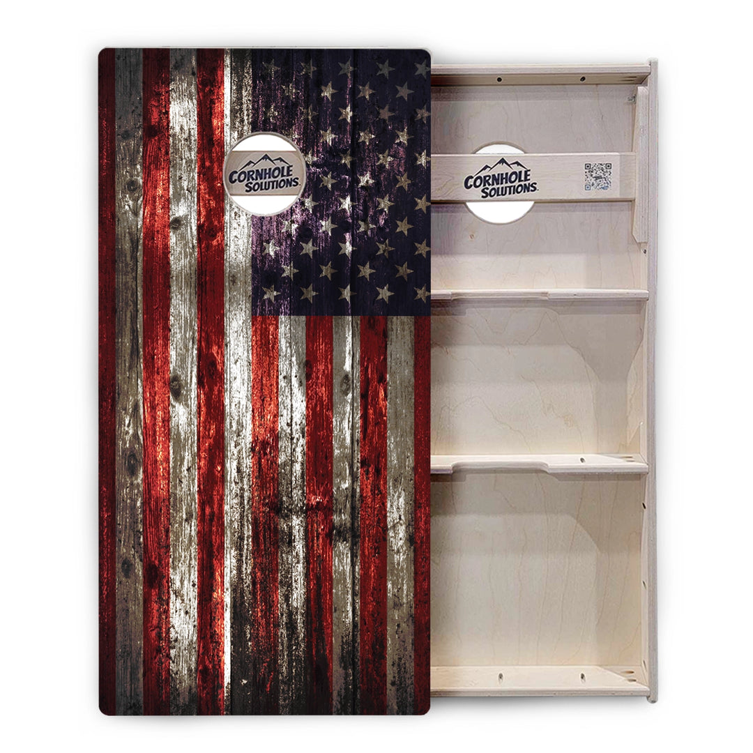 Distressed Flag Cornhole Boards – Tournament Series