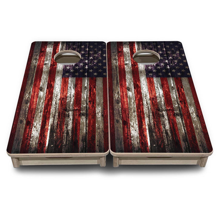 Distressed Flag - Mini or Vacation Size Cornhole Boards