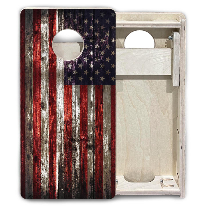Distressed Flag - Mini or Vacation Size Cornhole Boards