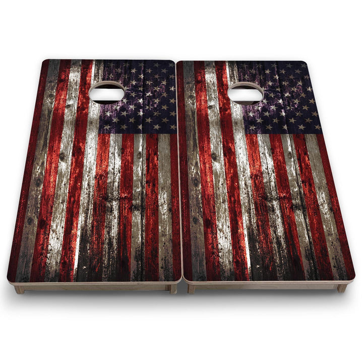 Distressed Flag - Mini or Vacation Size Cornhole Boards