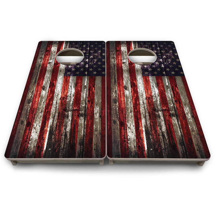 Distressed Flag - Mini or Vacation Size Cornhole Boards
