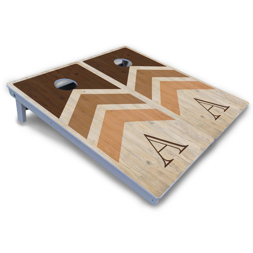 Wedding Arrows Cornhole Boards - All Weather Series - Natural