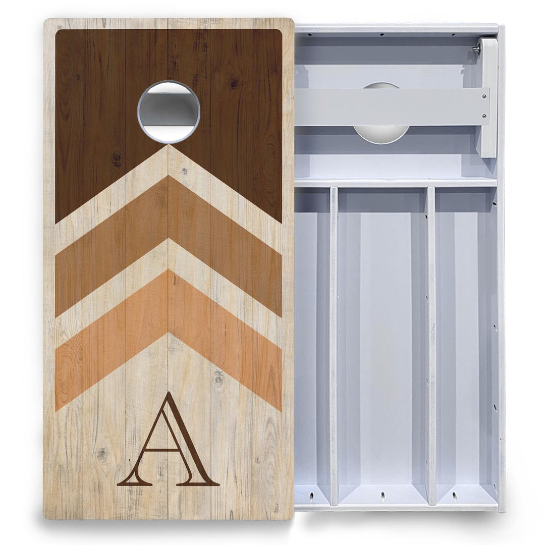 Wedding Arrows Cornhole Boards - All Weather Series - Natural
