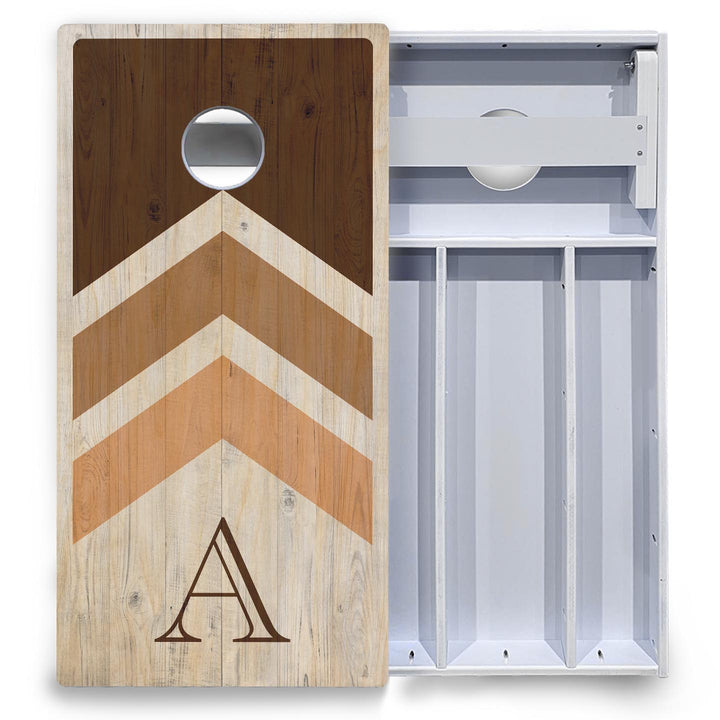 Wedding Arrows Cornhole Boards - All Weather Series - Natural