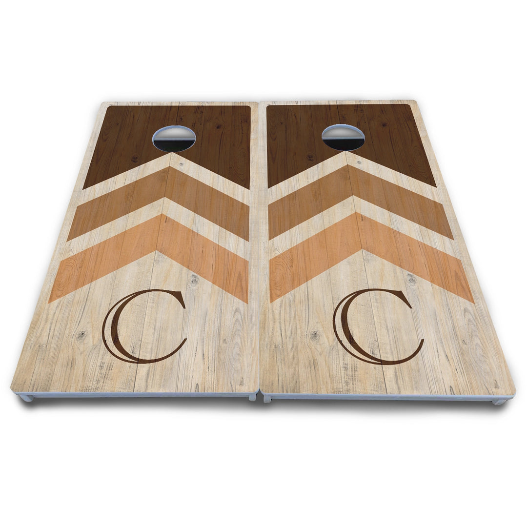 Wedding Arrows Cornhole Boards - All Weather Series - Natural