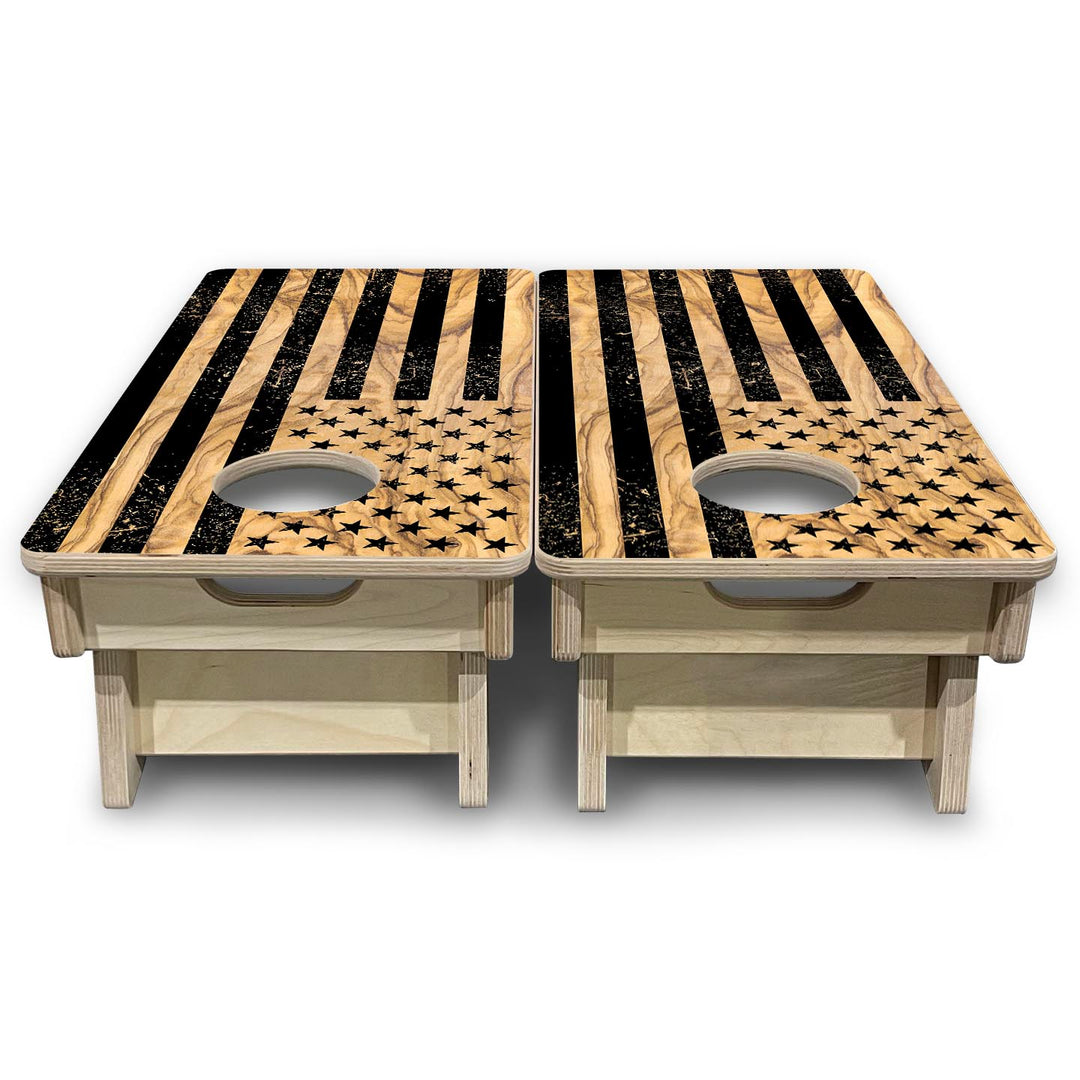 Light Wood Flag - Mini or Vacation Size Cornhole Boards