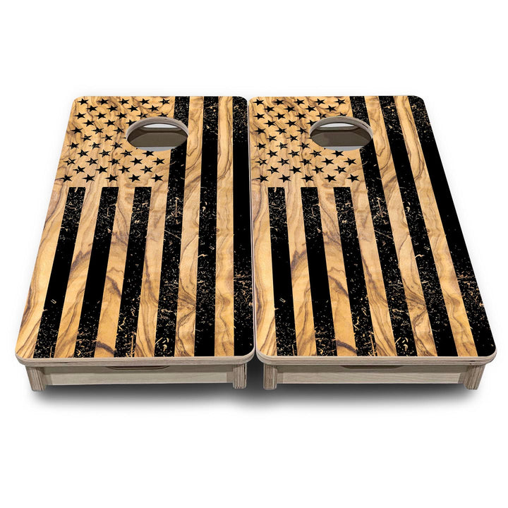 Light Wood Flag - Mini or Vacation Size Cornhole Boards