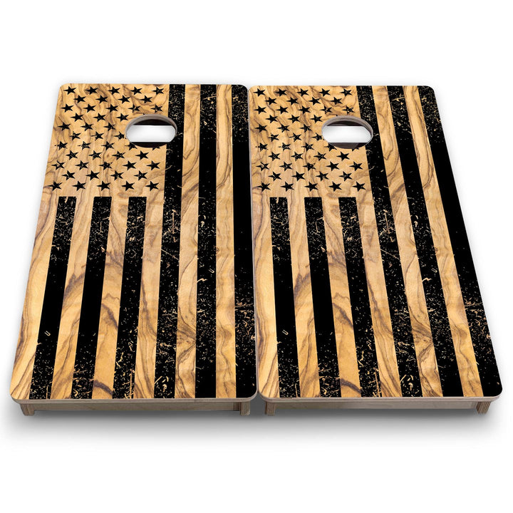 Light Wood Flag - Mini or Vacation Size Cornhole Boards