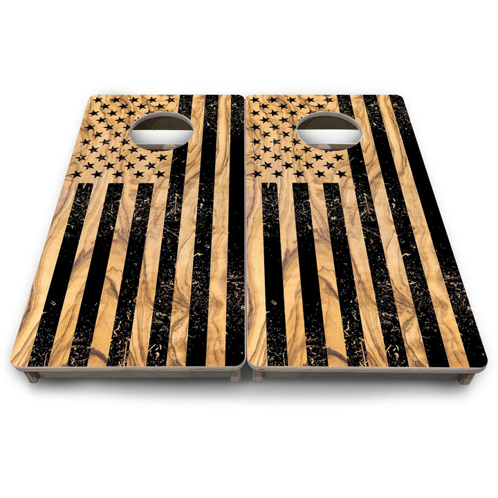 Light Wood Flag - Mini or Vacation Size Cornhole Boards
