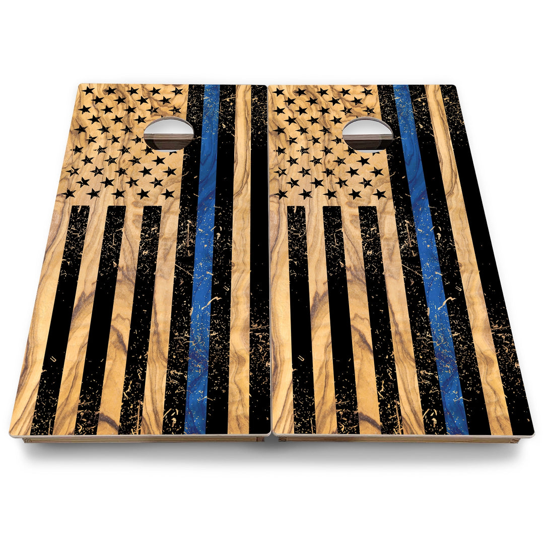 Burnt Flag Cornhole Boards - Backyard Series