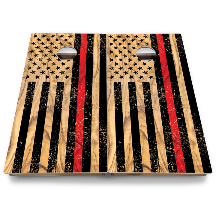 Burnt Flag Cornhole Boards - Backyard Series