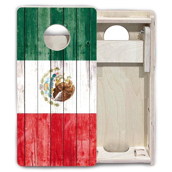 Faded Mexican Flag - Mini or Vacation Size Cornhole Boards