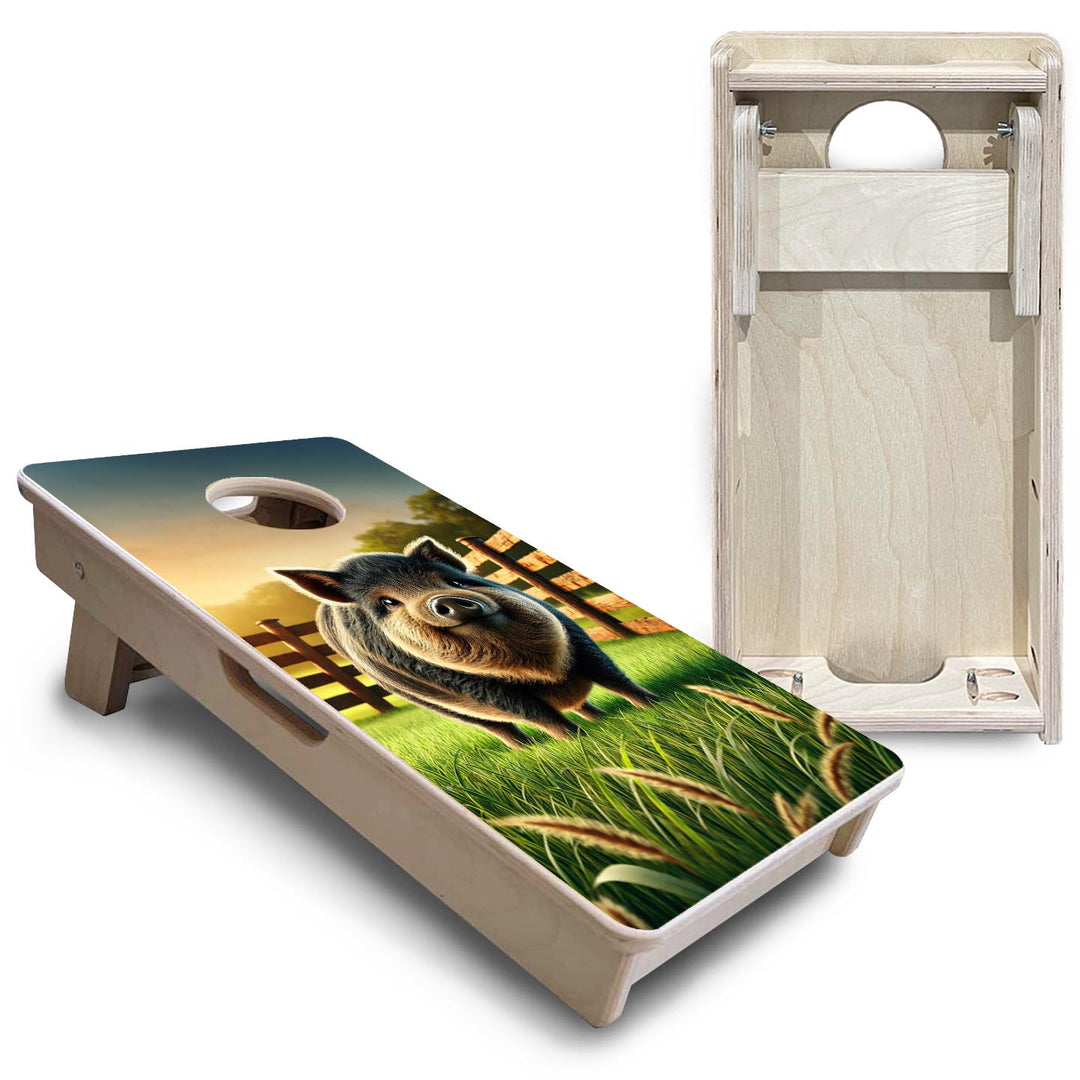 Happy Hog - Mini or Vacation Size Cornhole Boards