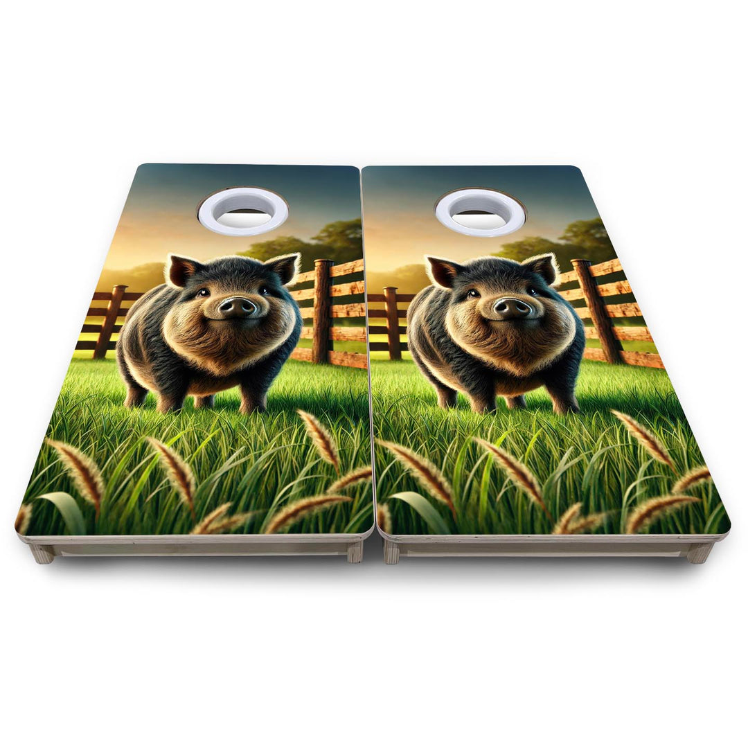Happy Hog - Mini or Vacation Size Cornhole Boards