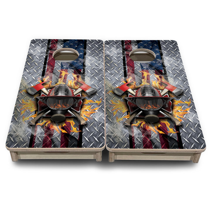 Mini Cornhole Boards - Firefighter