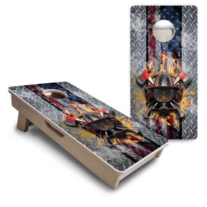 Mini Cornhole Boards - Firefighter