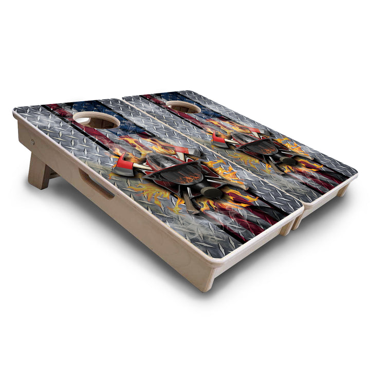 Mini Cornhole Boards - Firefighter