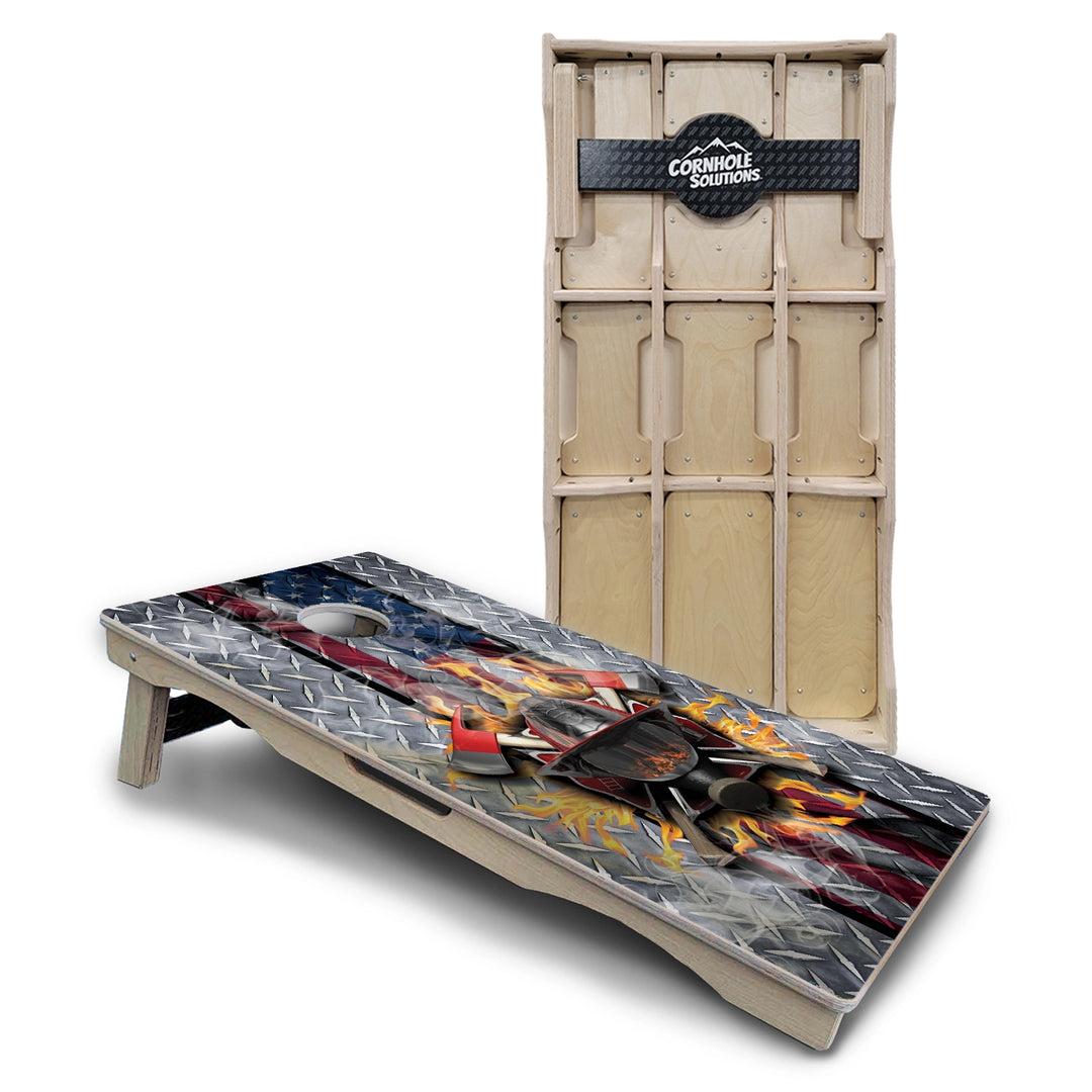 Firefighter Cornhole Boards – Pro Lite or Pro Elite