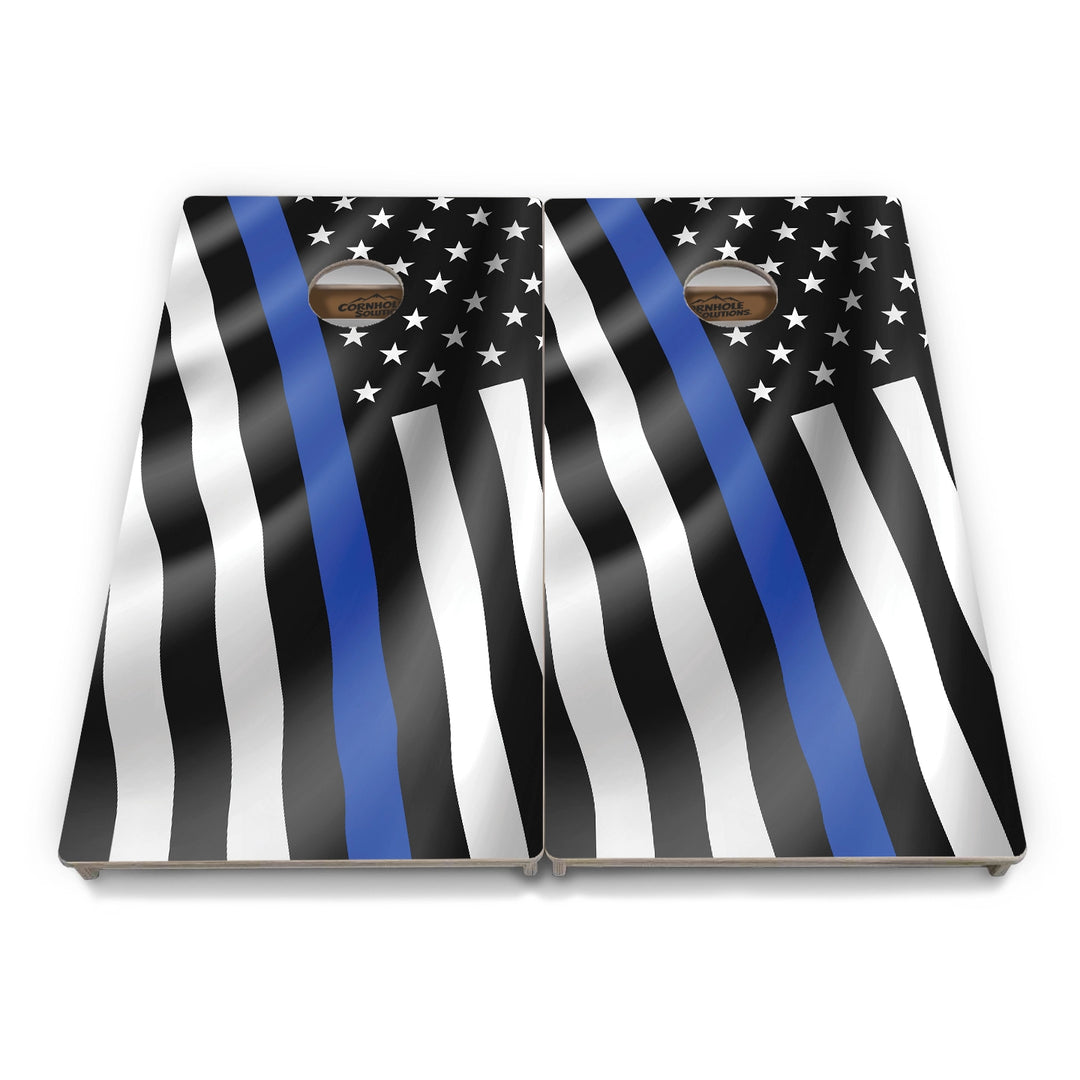First Responder Wavy Flag Cornhole Boards – Tournament Series
