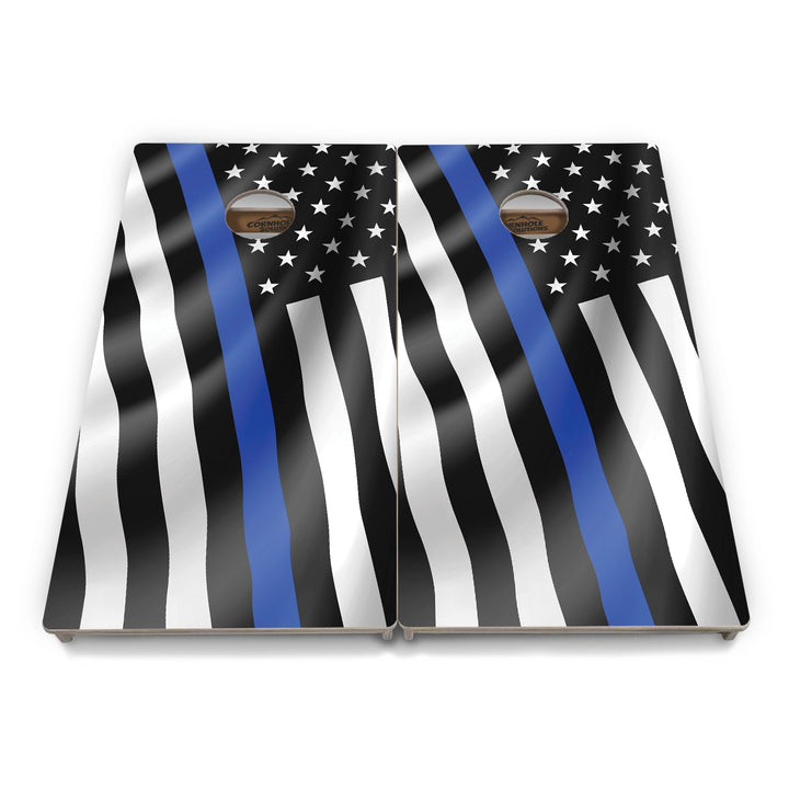 First Responder Wavy Flag Cornhole Boards – Tournament Series