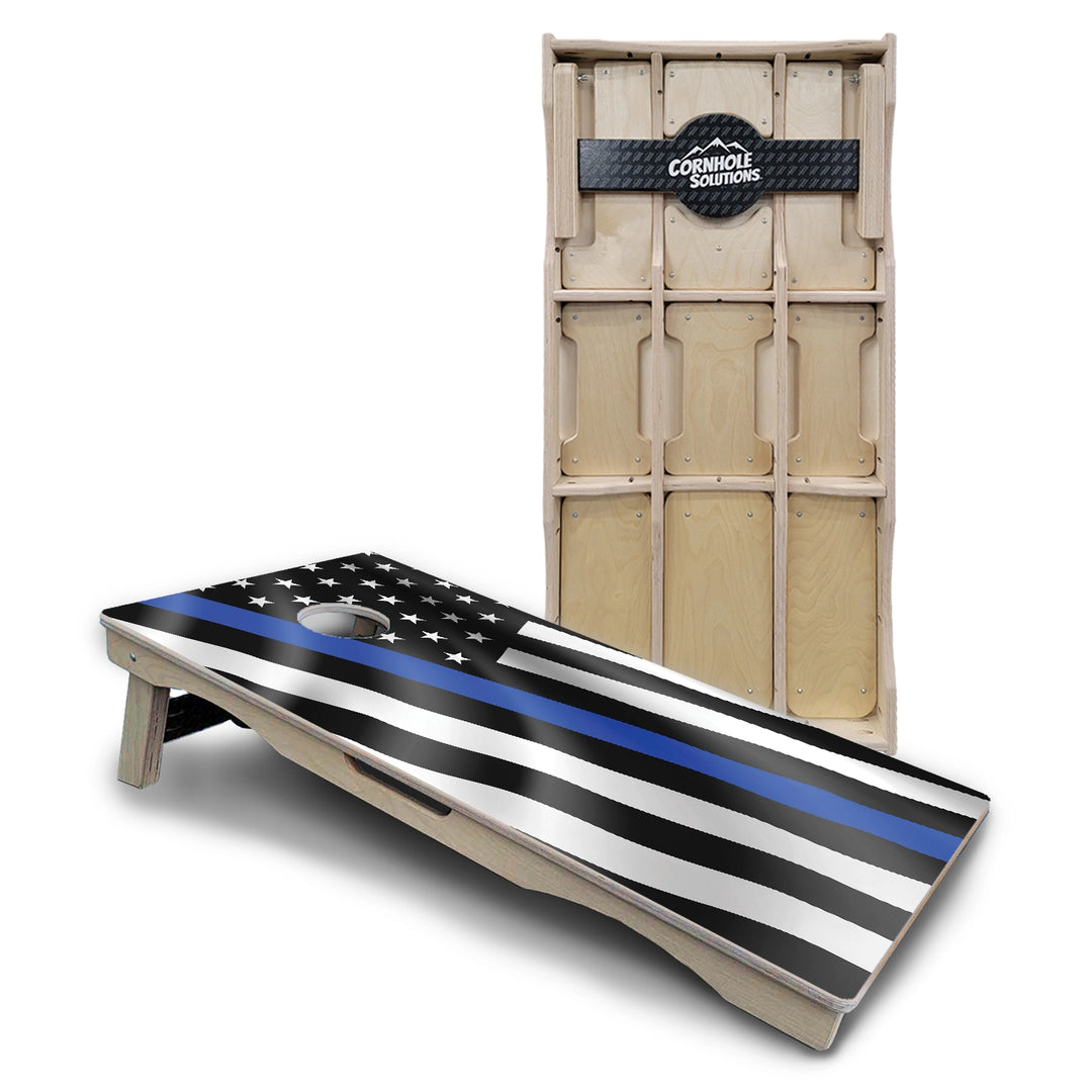 First Responder Wavy Flag Cornhole Boards – Pro Lite or Pro Elite