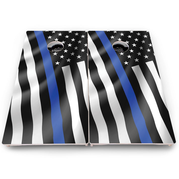 First Responder Wavy Flag Cornhole Boards – Pro Lite or Pro Elite