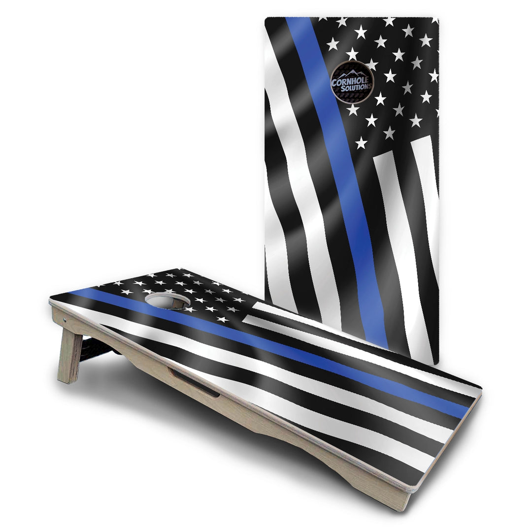 First Responder Wavy Flag Cornhole Boards – Pro Lite or Pro Elite