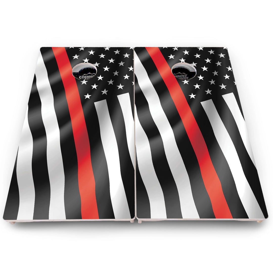 First Responder Wavy Flag Cornhole Boards – Pro Lite or Pro Elite