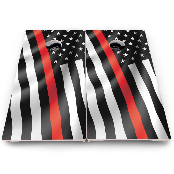 First Responder Wavy Flag Cornhole Boards – Pro Lite or Pro Elite